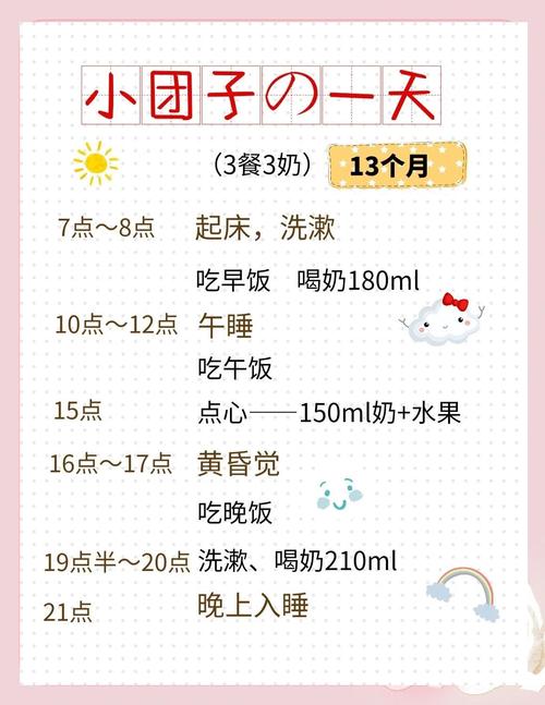 14个月宝宝饮食时间表