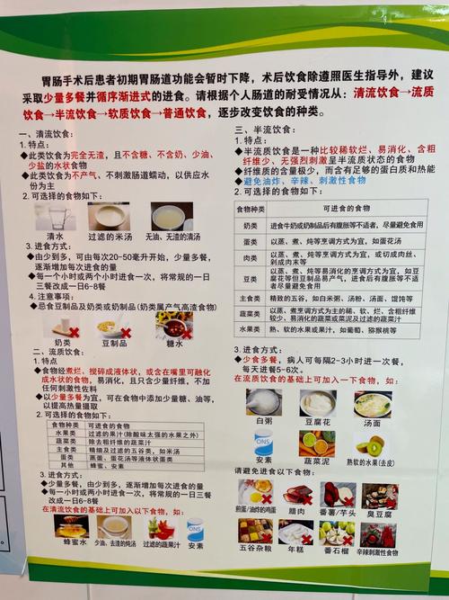 胃部切除手术后饮食食谱