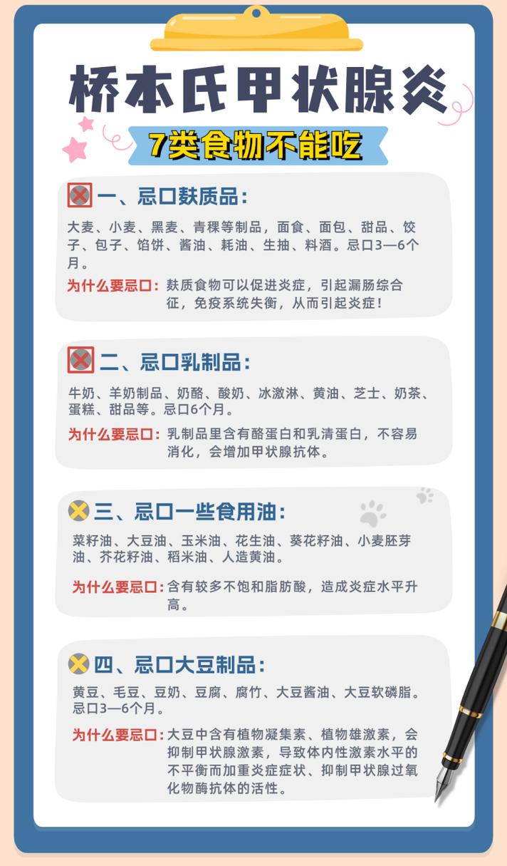 桥本氏甲状腺炎饮食禁忌