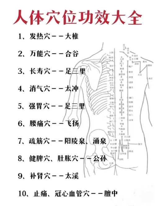 消除全身疲劳中医穴位