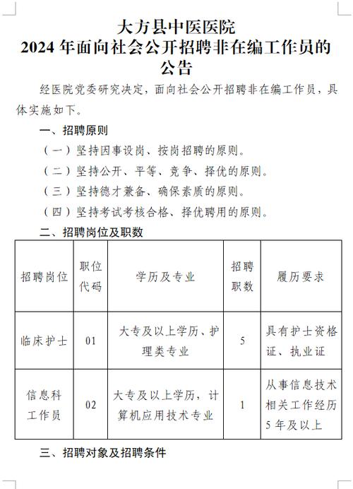 大方县中医院招聘体检