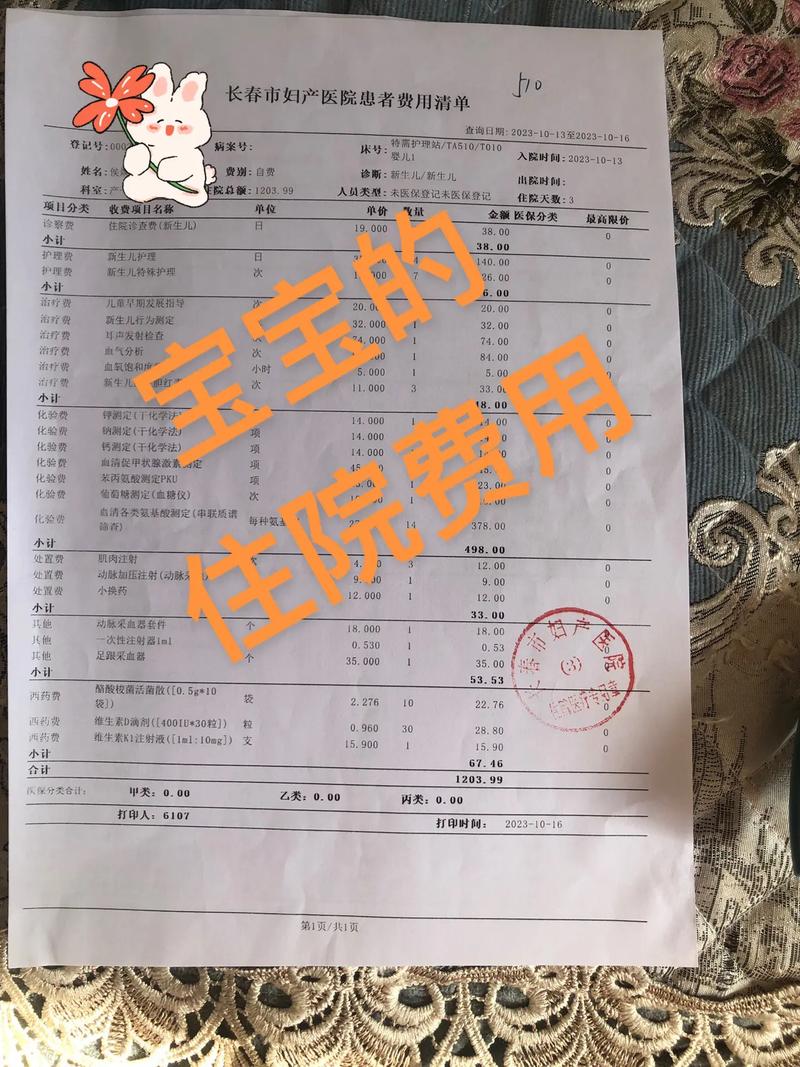 常州中医院生孩子费用