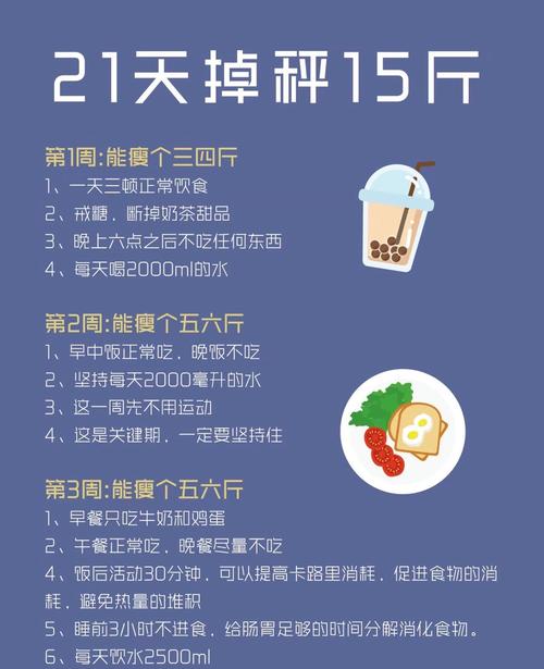 一星期瘦10斤的饮食