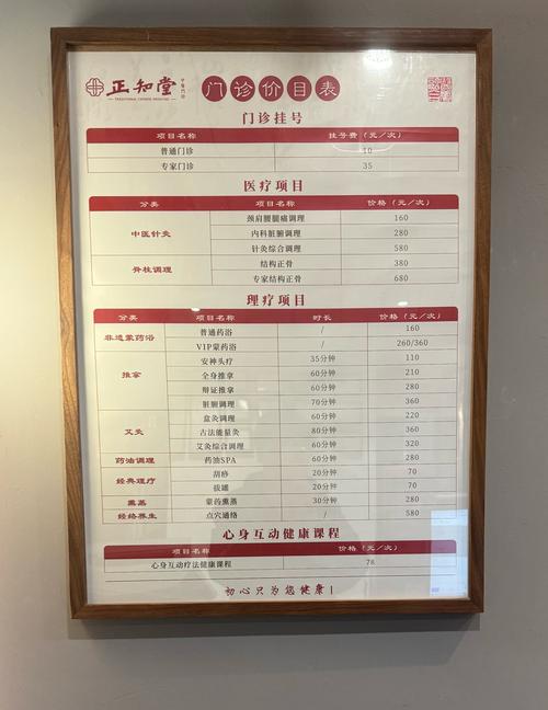 重庆庆德堂中医馆费用