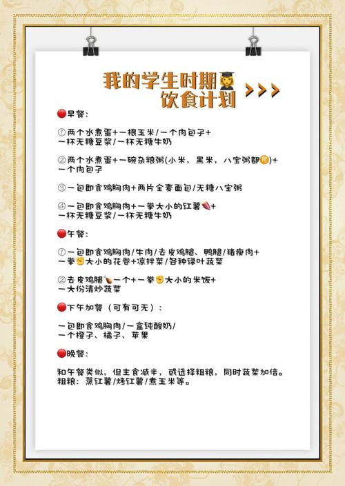 减脂营第2级饮食计划