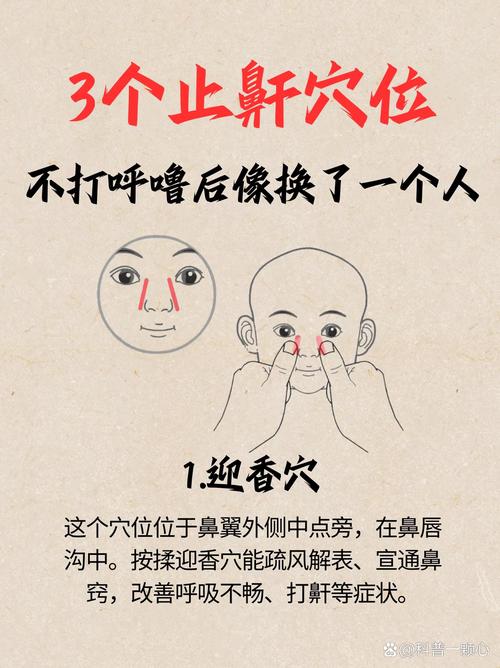鼻子不通气捏哪个穴位