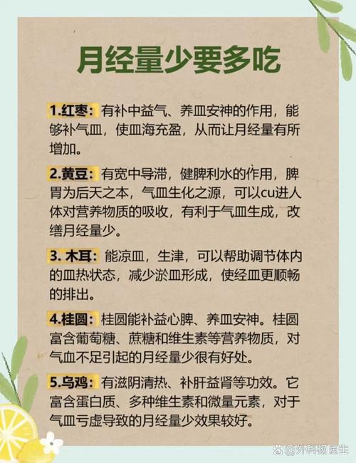 月经量少饮食怎么调理