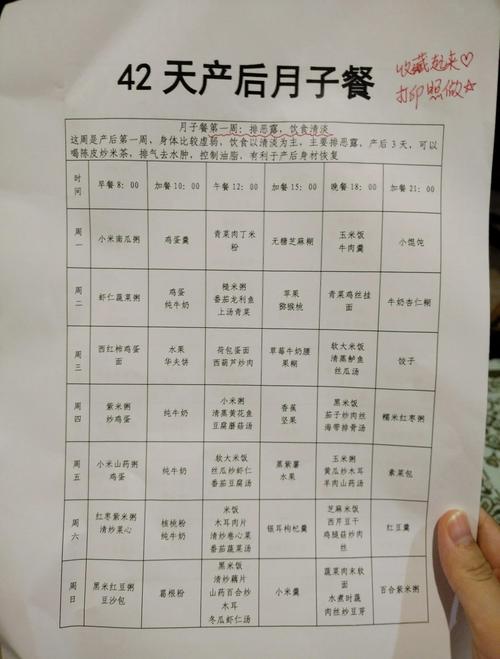 坐月子饮食大全即时间