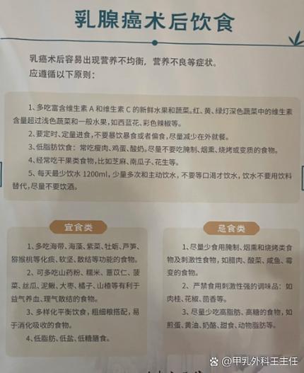 乳腺手术饮食注意事项