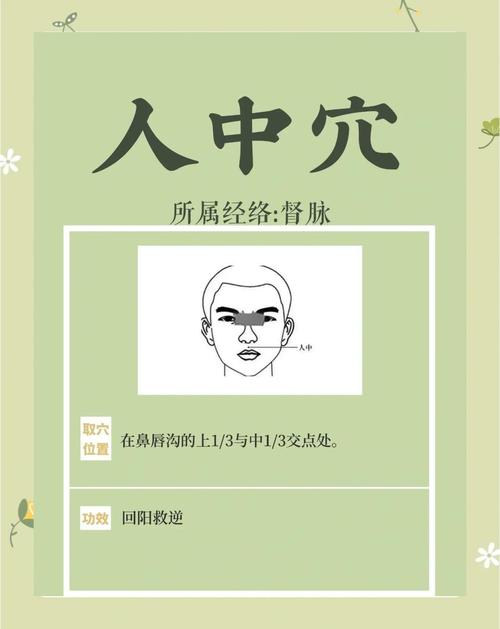 人中穴位定位和作用
