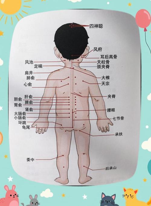 身体背部按摩穴位图